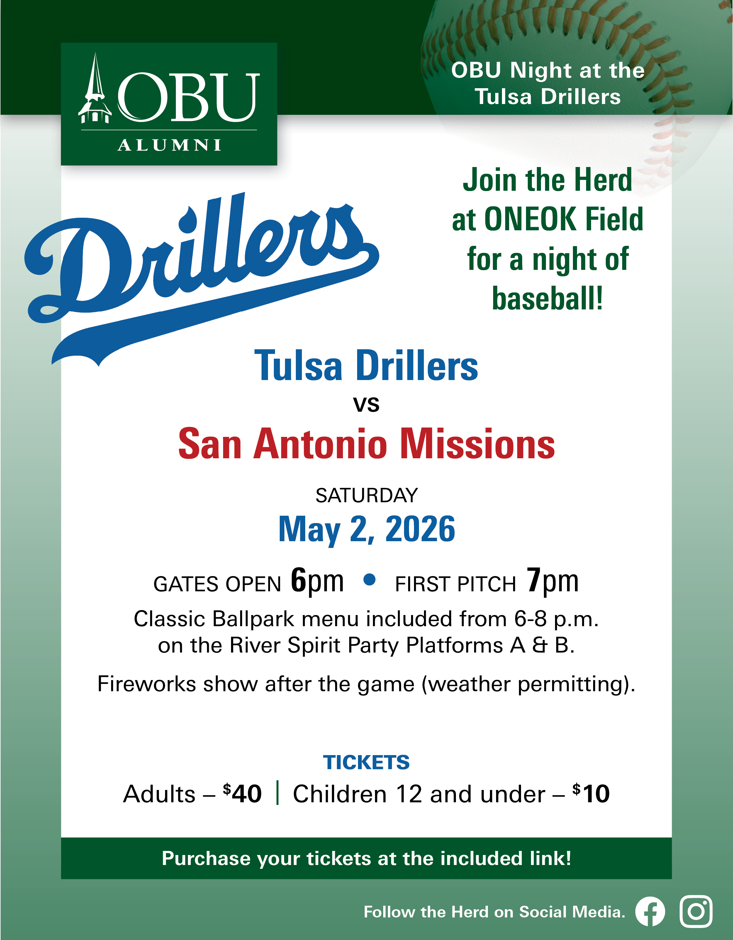 Tulsa Drillers Invite