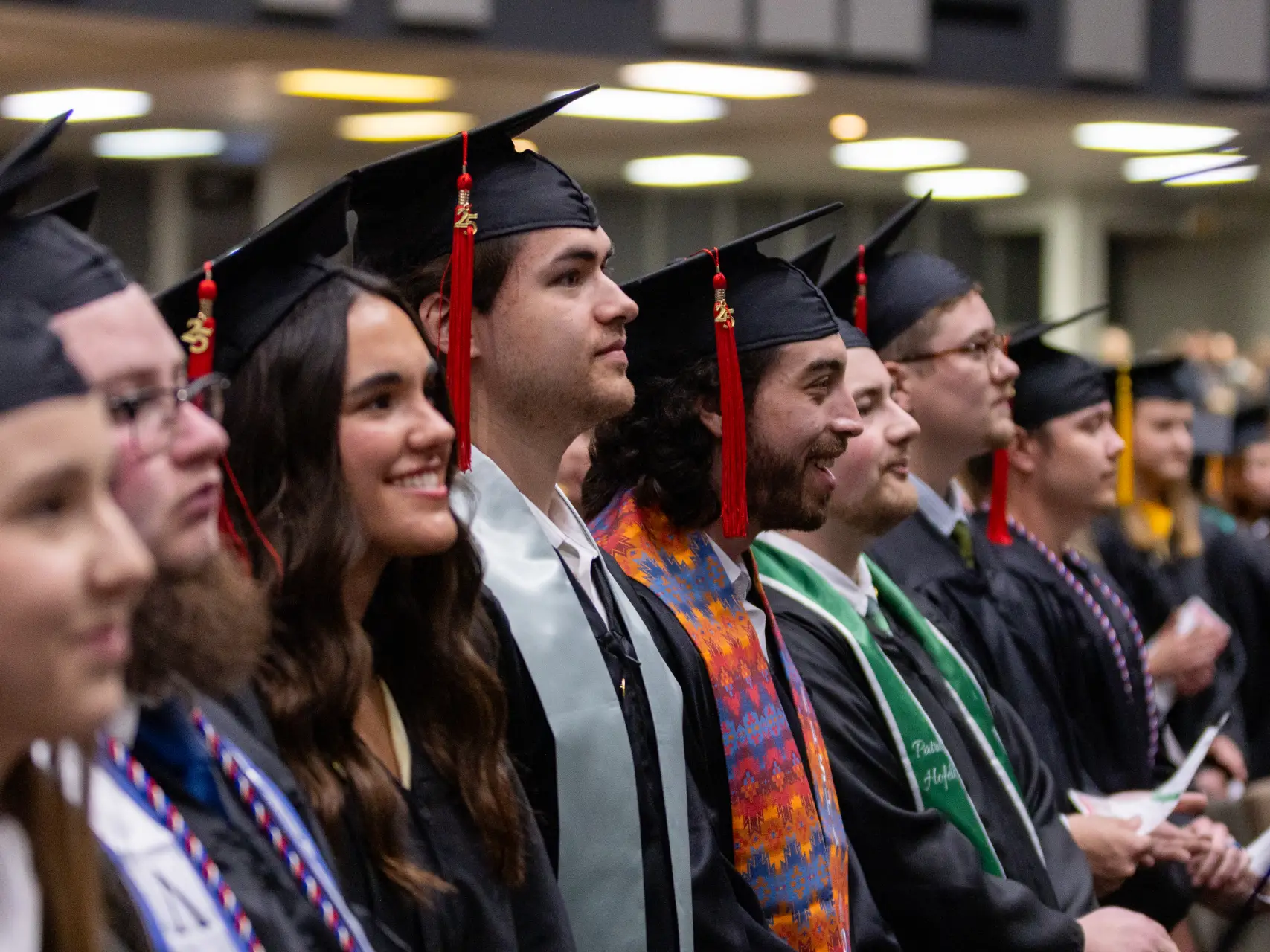 OBU students in their cap and gown.
