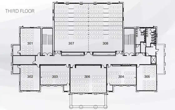 Shawnee Hall Third Floor Layout